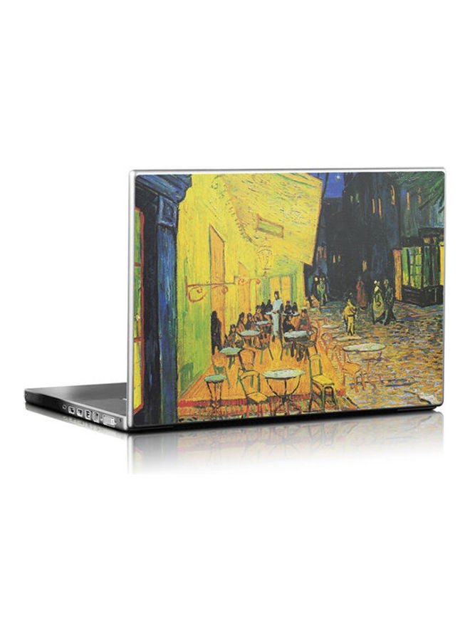 Cafe Terrace At Night Skin Cover For Laptop Universal Fit Multicolour