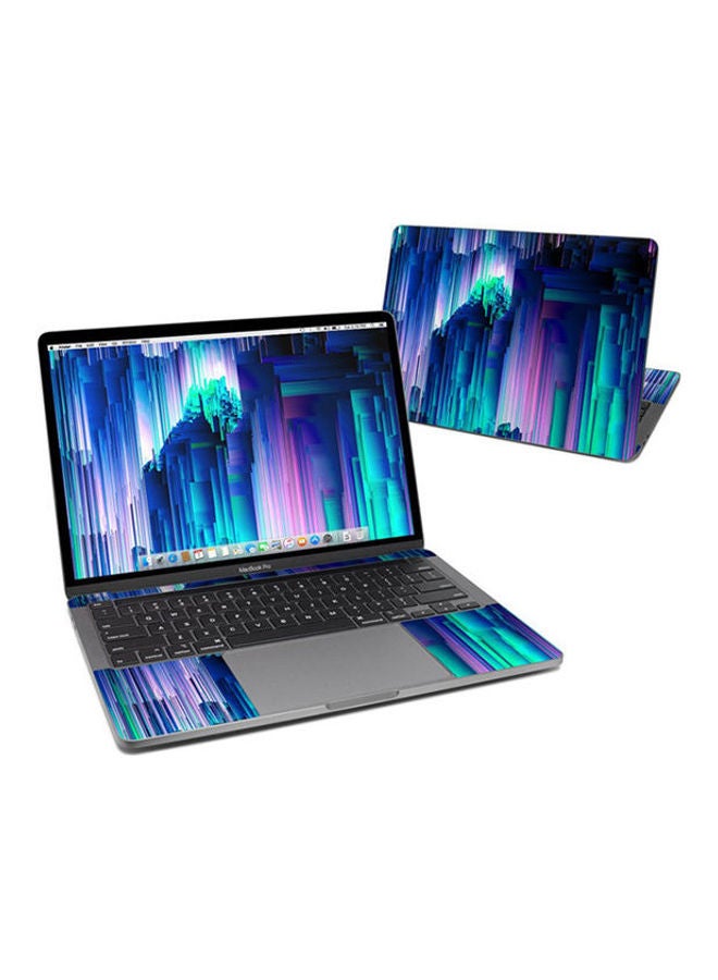 Glitch Trip Skin Cover For Macbook Pro Multicolour 