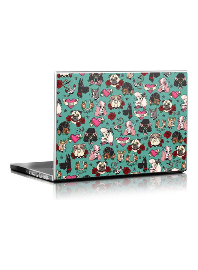 Tattoo Dogs Skin Cover For Laptop Universal Fit Multicolour 