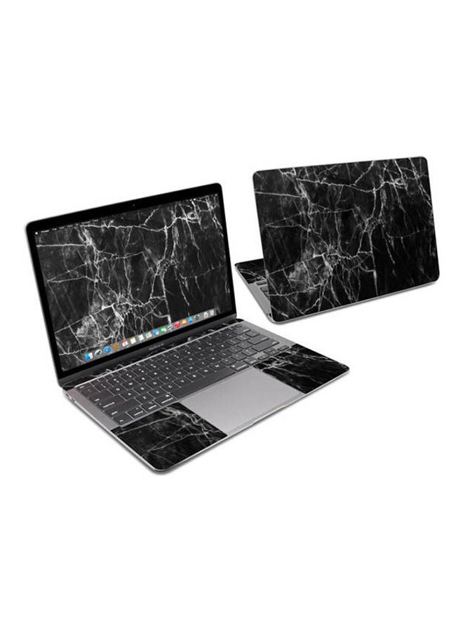 Black Marble Skin Cover For Macbook Air 13 Multicolour