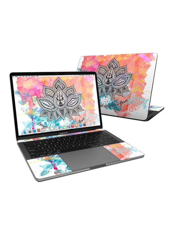 Generic Happy Lotus Skin Cover For Macbook Pro Pre 2020 Multicolour 