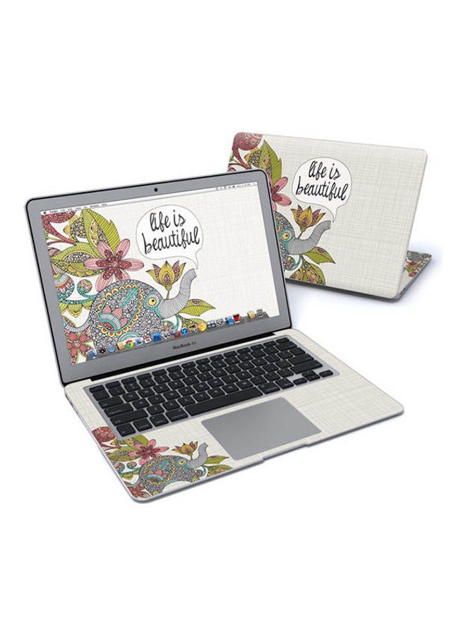 Life Is Beautiful Skin Cover For Macbook Air Pre 2018 Multicolour
