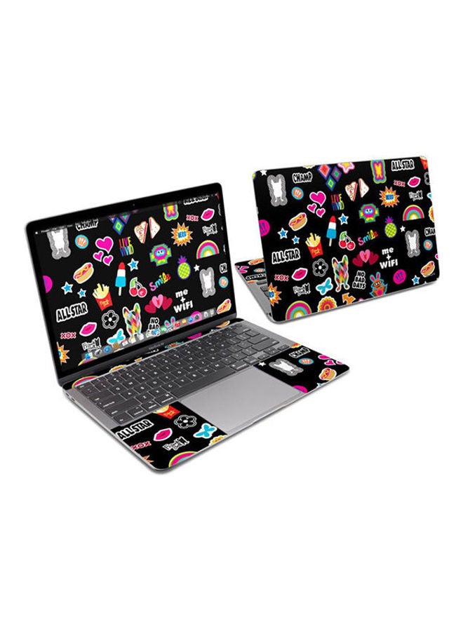 Sticker Shock Skin Cover For Macbook Air Multicolour 