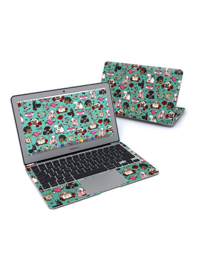 Tattoo Dogs Skin Cover For Macbook Air Pre 2018 Multicolour 