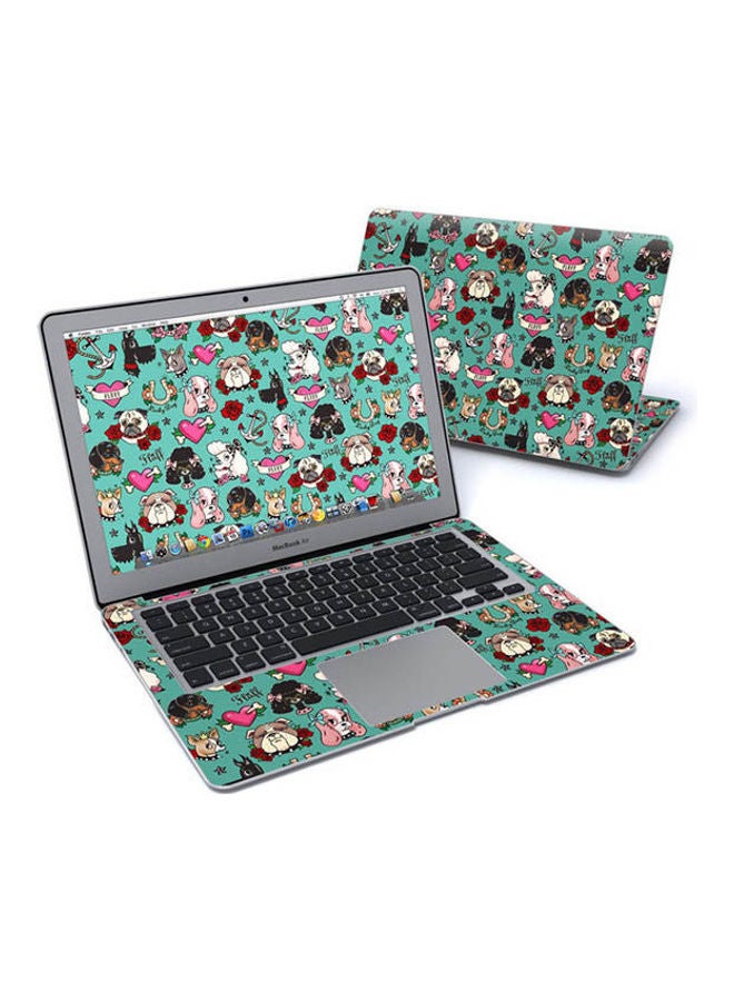 Tattoo Dogs Skin Cover For Macbook Air Pre 2018 Multicolour 