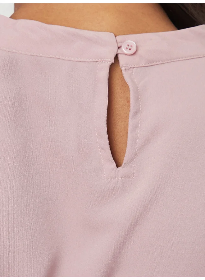 Closet By Styli Cut-Out Sleeve Detail A-Line Midi Dress Lilac