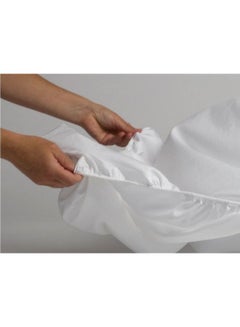 Hotel Linen Klub Hotel Linen Klub Twin Fitted Sheet 350TC 100% Long Staple Sateen Waeve Luxurious Quality With Elasticized Deep Pocket Cotton White 120x200cm  - Image 4