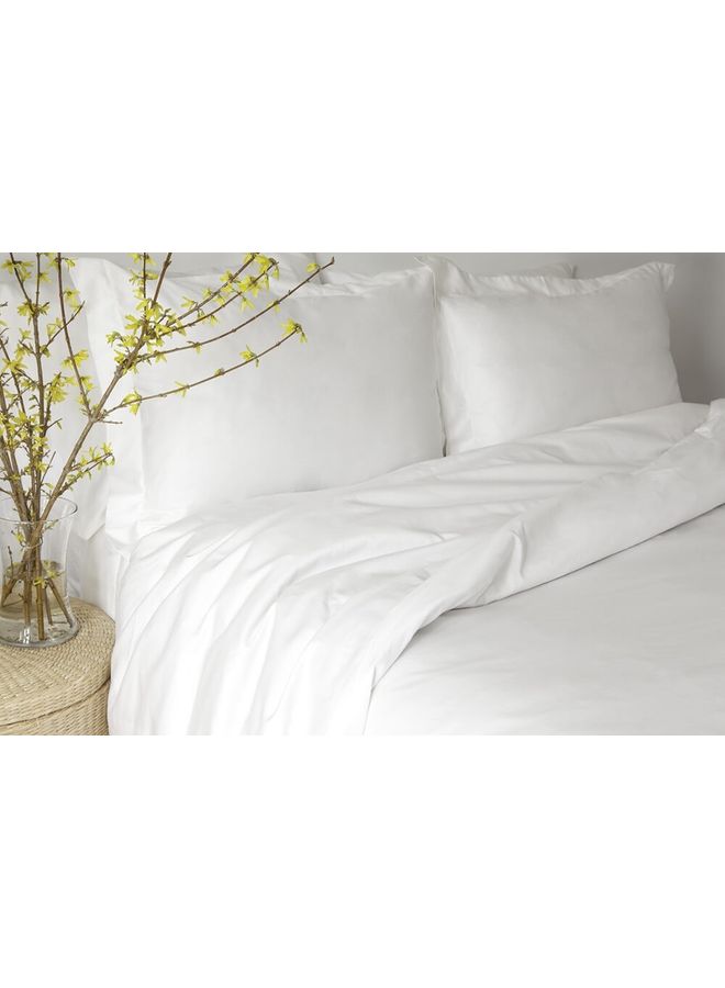 Hotel Linen Klub 3-Piece Deyarco Hotel Linen Klub Double Duvet Cover 350TC 100% Long Staple Sateen Luxury Quality With Easy Button Closure Cotton White  - Image 1