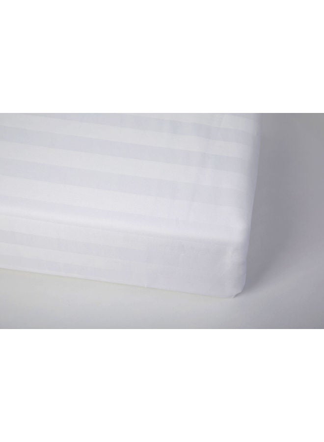 Hotel Linen Klub Fitted Sheet Cotton White 150x200+30cm  - Image 5
