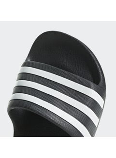 Youth Adilette Aqua Slip-On Slides Black/White - v1639292374/N41020722V_7