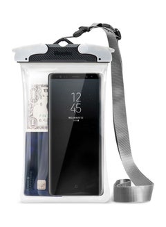 Ringke Waterproof Phone Case IPX8 Sealed Clear Dry Bag with Lanyard Strap for iPhone, Samsung, Huawei White  - Image 1