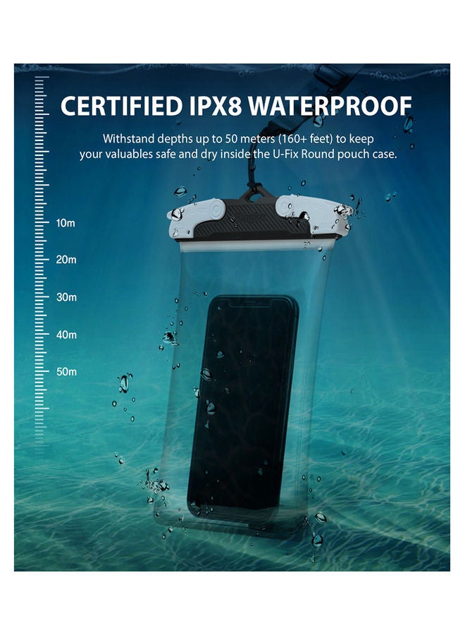 Ringke Waterproof Phone Case IPX8 Sealed Clear Dry Bag with Lanyard Strap for iPhone, Samsung, Huawei White  - Image 2