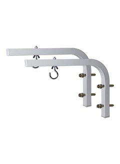 Adjustable Projector Screen 10 inch Mounting L-Bracket Wall Mount With Hook White