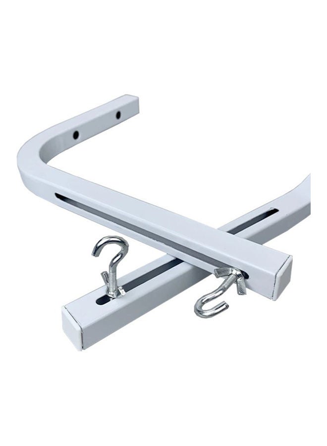 Wownect - Adjustable Projector Screen 10 inch Mounting L-Bracket Wall Mount With Hook White - Image 1