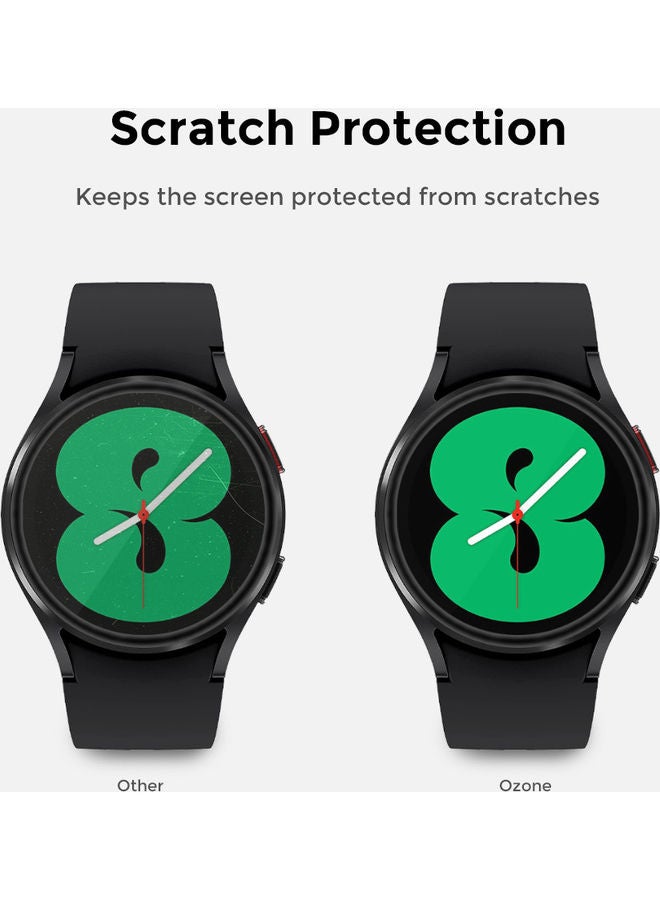 O Ozone 2 Pack Tempered Glass Protector for Samsung Galaxy Watch 4 44mm Clear - Image 5
