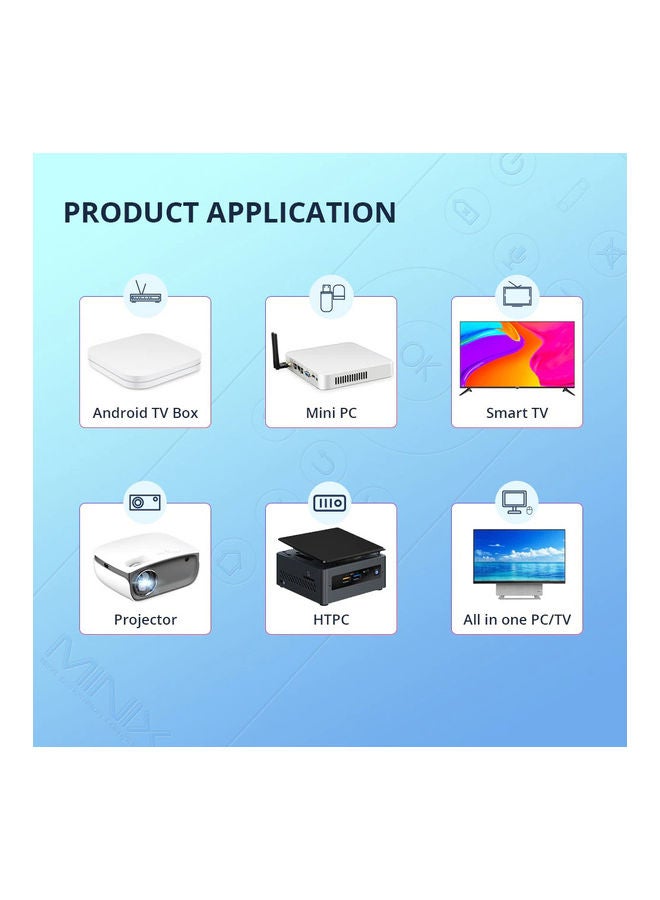 Minix - NEO M2 2.4G Motion Air Mouse Remote with Voice Six-Axis Gyroscope Remote for Smart TV Box, PC Black - Image 1