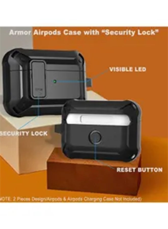 Protective Case Cover For Apple AirPods Pro Black  - Image 3