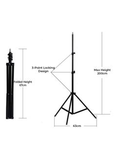 O Ozone Professional Photography Studio Light Stand Tripod for Reflectors, Lights, Umbrellas, DSLR 1/4 inch Thread Mount Black  - Image 2