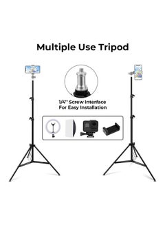 O Ozone Professional Photography Studio Light Stand Tripod for Reflectors, Lights, Umbrellas, DSLR 1/4 inch Thread Mount Black  - Image 4