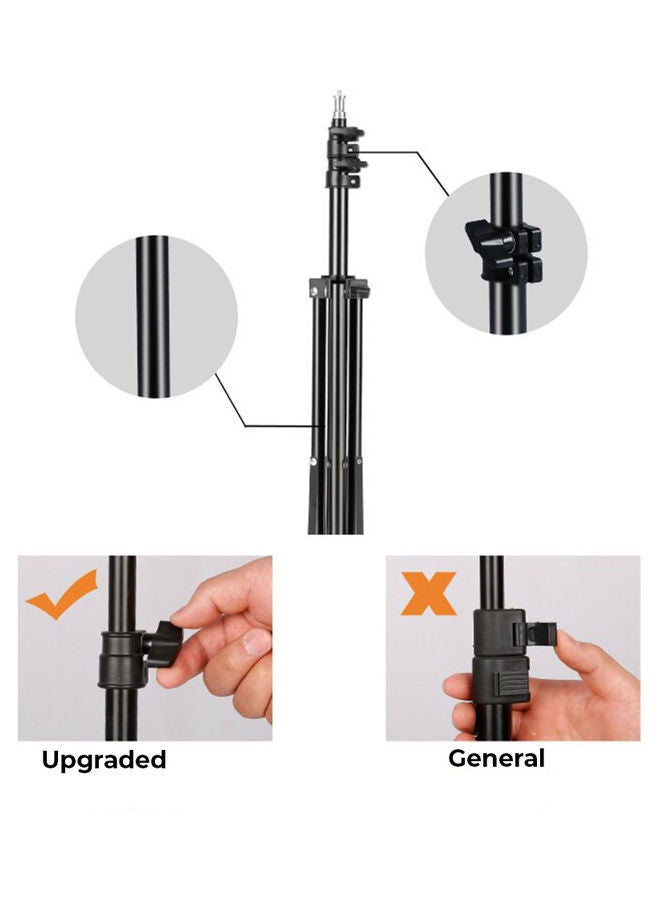 O Ozone Pack of 2 Professional Photography Studio Light Stand Tripod for Reflectors, Lights, Umbrellas, DSLR 1/4 inch Thread Mount Black - Image 3