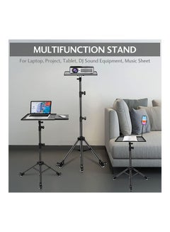 Wownect Pack of 2 Universal Workstation Projector Tripod Stand with Wheels Black  - Image 5