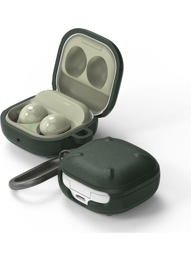 Ringke Onyx Hard PC Shockproof Case With Keychain For Samsung Galaxy Buds 2/Galaxy Buds Pro/Galaxy Buds Live Dark Green  - Image 1