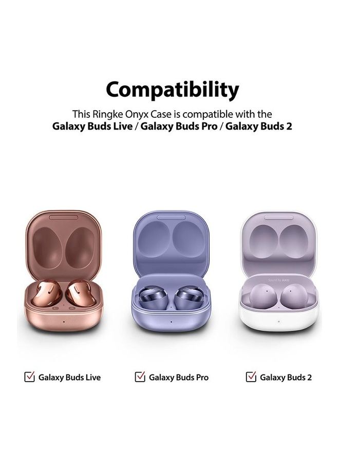 Ringke Onyx Hard PC Shockproof Case With Keychain For Samsung Galaxy Buds 2/Galaxy Buds Pro/Galaxy Buds Live Dark Green  - Image 2