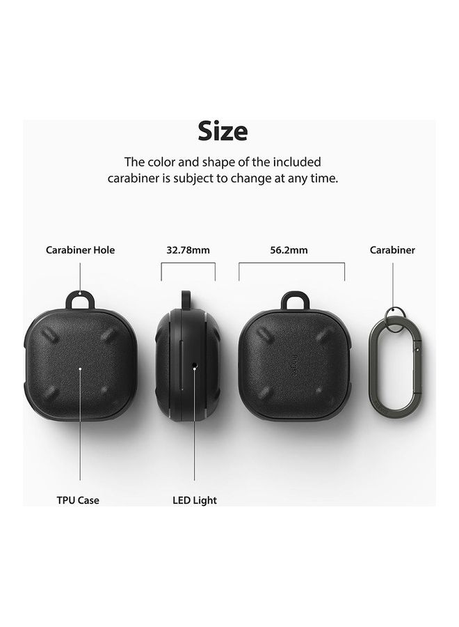 Ringke Onyx Hard PC Shockproof Case With Keychain For Samsung Galaxy Buds 2/Galaxy Buds Pro/Galaxy Buds Live Dark Green  - Image 3