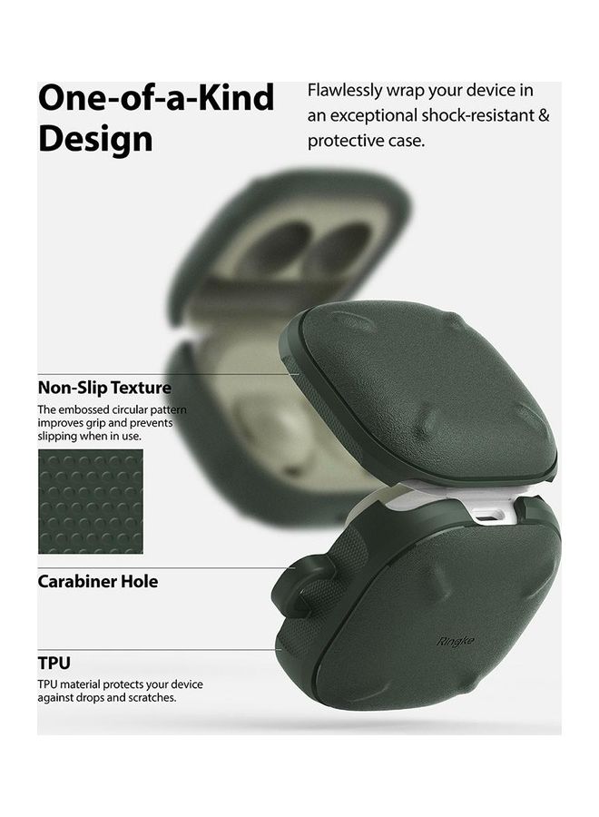 Ringke Onyx Hard PC Shockproof Case With Keychain For Samsung Galaxy Buds 2/Galaxy Buds Pro/Galaxy Buds Live Dark Green  - Image 5