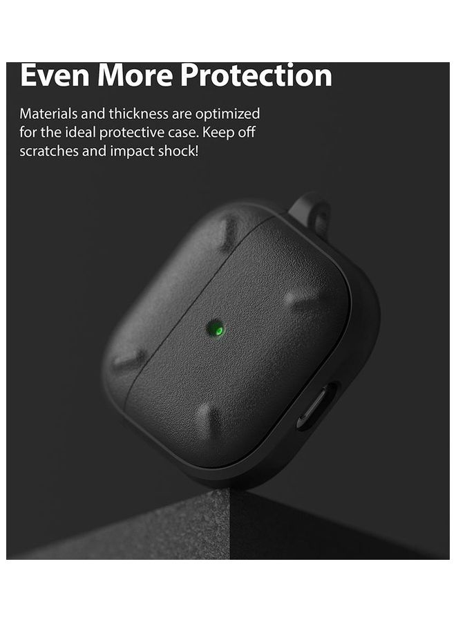 Protective Shockproof Onyx Case with Keychain Carabiner for Apple AirPods 3rd Gen Dark Green