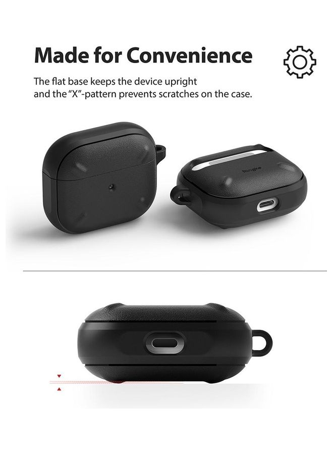 Protective Shockproof Onyx Case with Keychain Carabiner for Apple AirPods 3rd Gen Dark Green