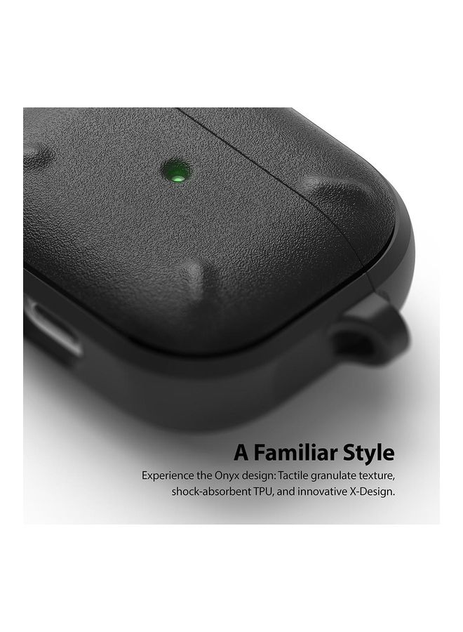 Protective Shockproof Onyx Case with Keychain Carabiner for Apple AirPods 3rd Gen Dark Green