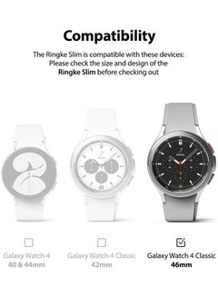 Ringke 2 Piece Premium PC Hard Anti-Scratch Full Edge Rugged Slim Case for Samsung Galaxy Watch 4 Classic 46mm Clear  - Image 2