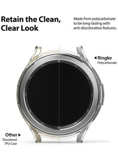Ringke 2 Piece Premium PC Hard Anti-Scratch Full Edge Rugged Slim Case for Samsung Galaxy Watch 4 Classic 46mm Clear  - Image 4