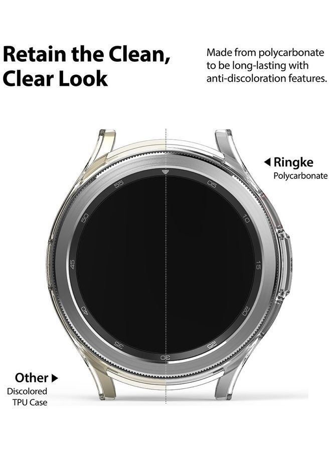 رينجك مجموعة أغطية حماية متينة مضادة للخدش بحافة كاملة من قطعتين لهاتف سامسونج جالاكسي 4 كلاسيك مقاس 46 مم شفاف/ أسود - Image 4