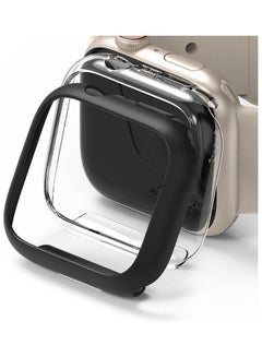 Ringke 2 Piece Premium PC Anti-Scratch Full Edge Rugged Slim Case for Apple Watch Series 7 41mm Clear/Matte Black  - Image 1