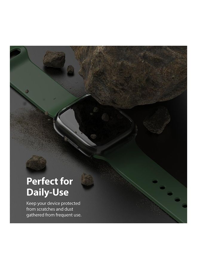 Ringke 2 Piece Premium PC Anti-Scratch Full Edge Rugged Slim Case for Apple Watch Series 7 41mm Clear/Matte Black - Image 5