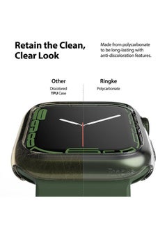 Ringke 2 Piece Premium PC Anti-Scratch Full Edge Rugged Slim Case for Apple Watch Series 7 45mm Clear  - Image 3