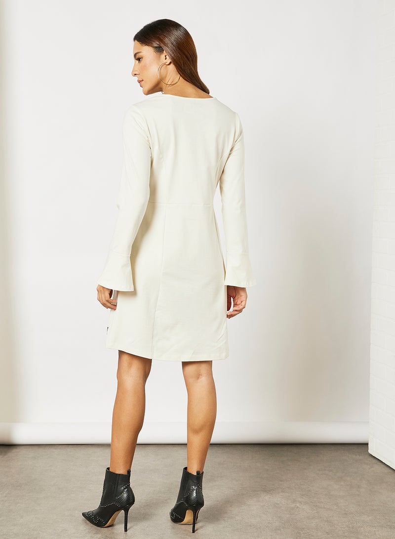 ABOF - Sheath Graphic Detail Mini Dress White - Image 1