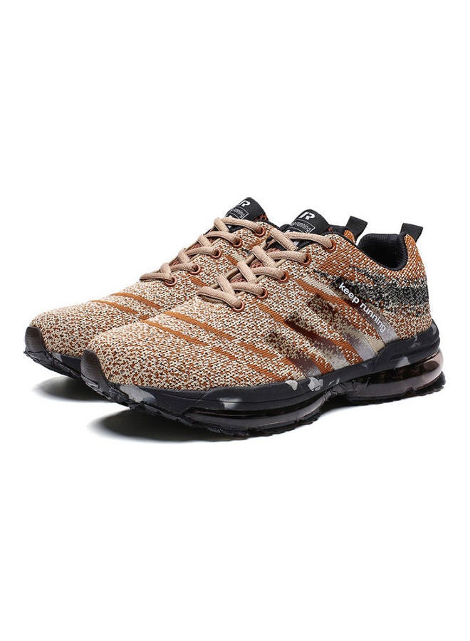 Beauenty Men's Lace-Up Low Top Running Shoes Brown - Image 1