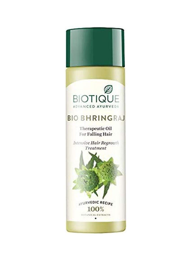 Biotique Bhringraj Fresh Growth Therapeutic Oil For Fine And Thinning Hair 4.06 Oz. Green 120 Gml 