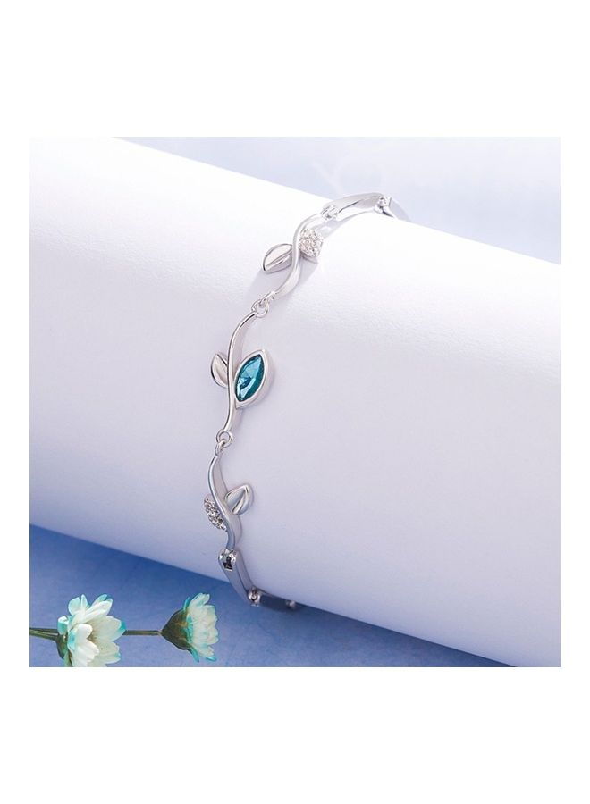 Perfii Rhodium Plated Cubic Ziron Stylish Bracelet - Image 4