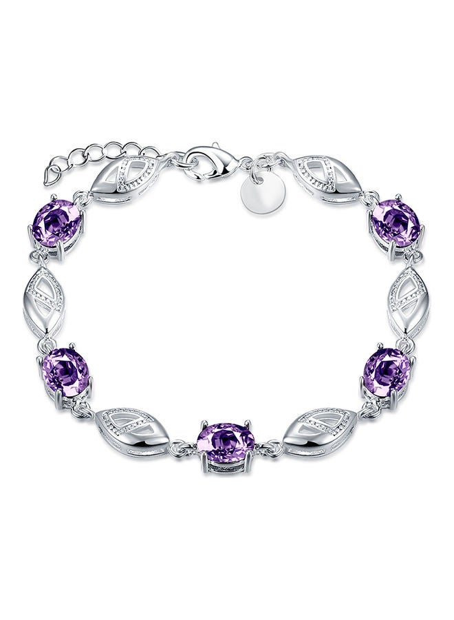 بيرفيي Rhodium Plated Cubic Ziron Stylish Bracelet - Image 1