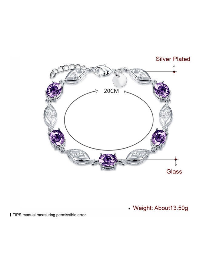 بيرفيي Rhodium Plated Cubic Ziron Stylish Bracelet - Image 5