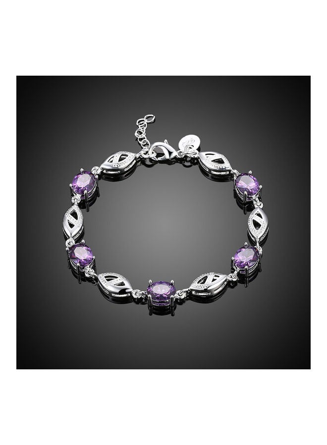 بيرفيي Rhodium Plated Cubic Ziron Stylish Bracelet - Image 2
