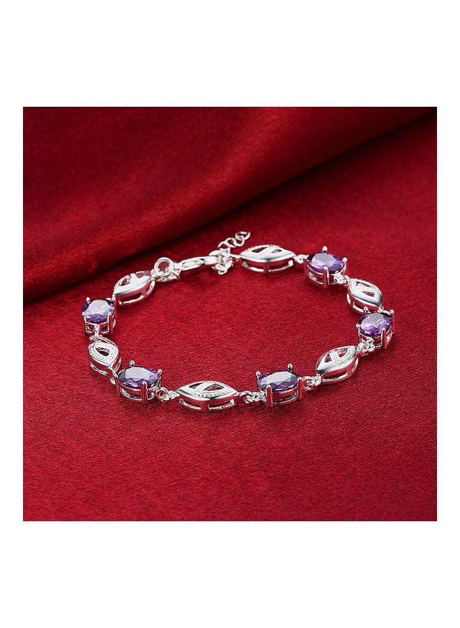 بيرفيي Rhodium Plated Cubic Ziron Stylish Bracelet - Image 4