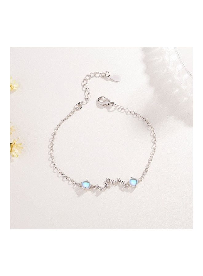 بيرفيي Rhodium Plated Cubic Ziron Stylish Bracelet - Image 4