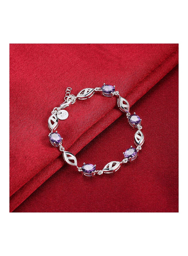 بيرفيي Rhodium Plated Cubic Ziron Stylish Bracelet - Image 3