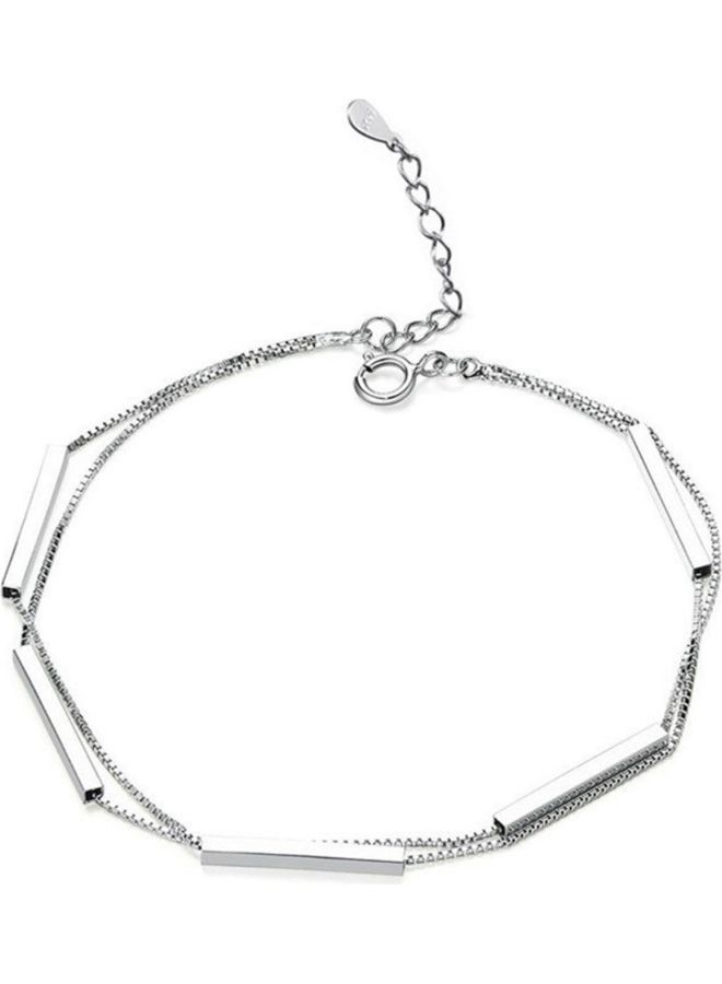 Perfii Rhodium Plated Cubic Ziron Stylish Bracelet - Image 1
