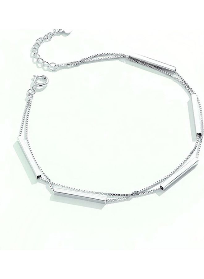 Perfii Rhodium Plated Cubic Ziron Stylish Bracelet - Image 2